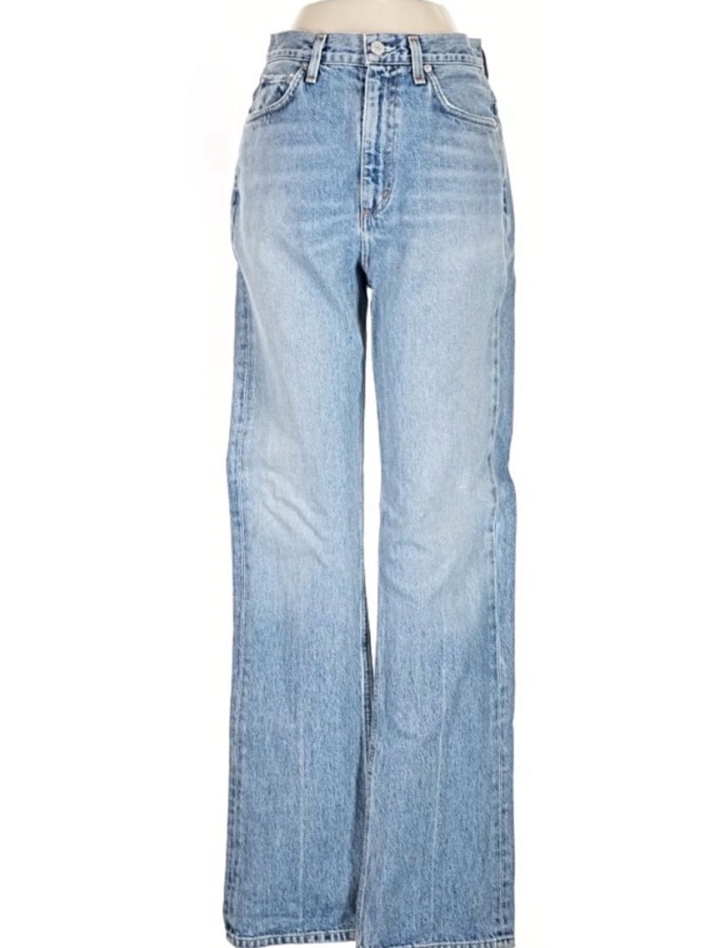 Agolde Light Blue High-Rise Wide Leg Jeans